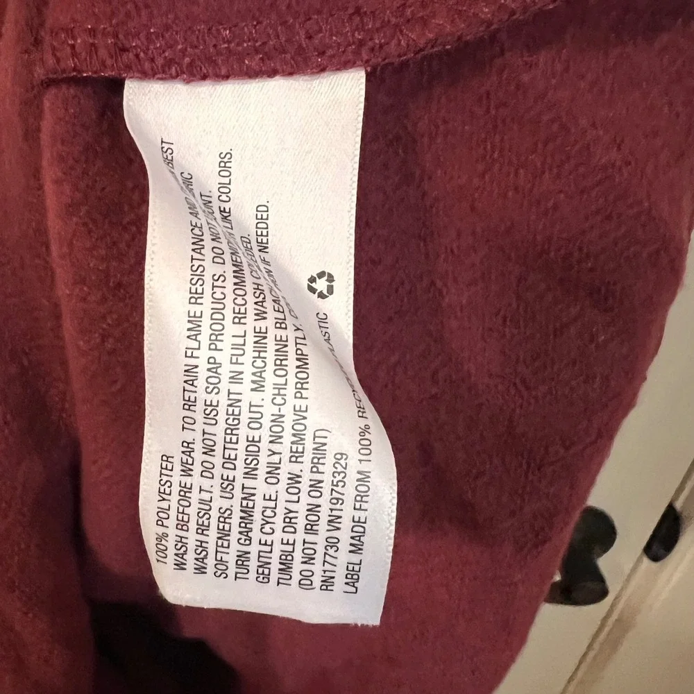 Art Class Girls Burgundy Offline Graphic Fleece Pajama Set L 12 14 Sleepwear NWT